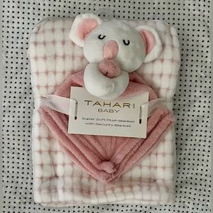 NWT Tahari baby blanket & security blanket gift set